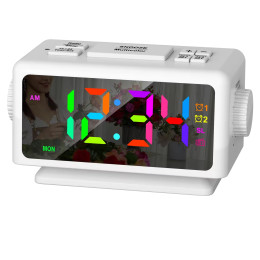 RGB Digital Alarm Clock w/ FM Radio
