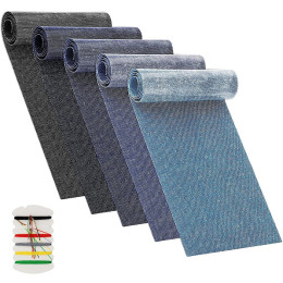 Rectangular Denim Iron-On Patches