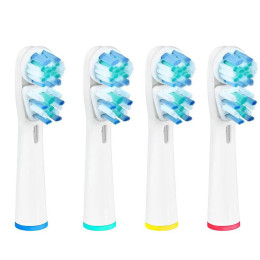 Electric toothbrush neutral dual-effect cleaning replacement brush head