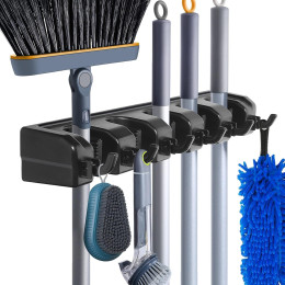 Mop clip hook mop broom storage rack