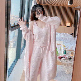Women's comfortable warm knitted casual suit