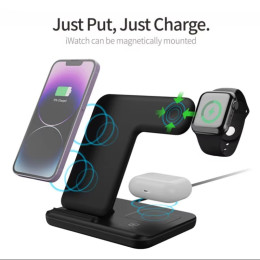 3-in-1 Fast Wireless Charger Stand