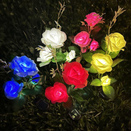 Simulation solar rose lantern garden decoration