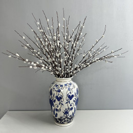 Simulated silver willow indoor living room flower arrangement decoration