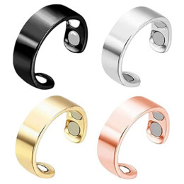 Men's and women's magnetic therapy health care open ring magnet ring