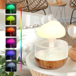 Household Small Mini Mushroom Cloud Rain Humidifier Bedroom Night Light