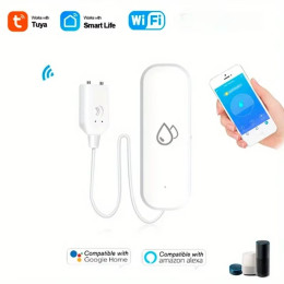 Kitchen and bathroom wifi wireless intelligent water leak and overflow detection alarm