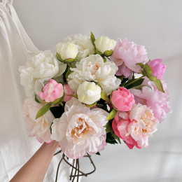 Artificial flower peony coffee table flower arrangement