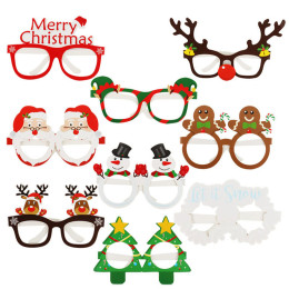 Christmas Party Photography Paper Mask Glasses 9-Piece Set