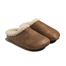Women's Autumn and Winter Fleece-Lined Cotton Slippers