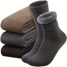 Winter Thick Warm Mid-Calf Socks - 3-Pair Pack
