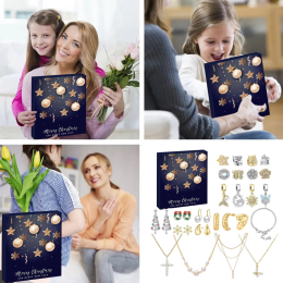 Christmas Countdown Calendar Advent Jewelry Blind Box