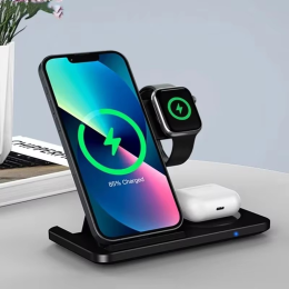 Foldable 3 in 1 wireless charger