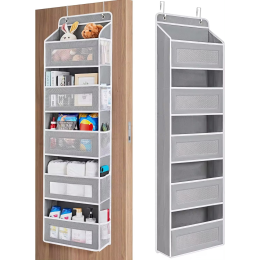Over-the-door hanging storage organizer