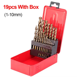 19 Pcs titanium-plated steel auger set