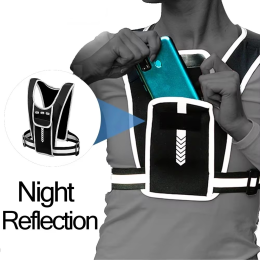 Outdoor running reflective vest bag