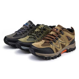 Outdoor low-top lace-up hiking shoes