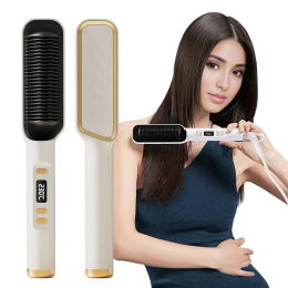 Negative ion hair straightening comb