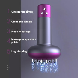 Electric vibrating hot compress scraping massage comb