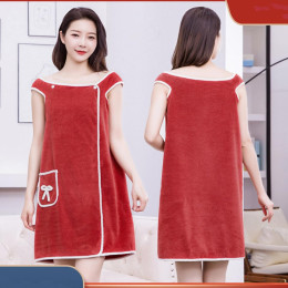 Coral velvet bath skirt wear-resistant bathrobe