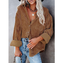 Loose casual corduroy shirt