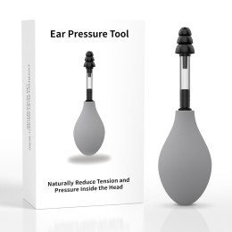 Portable silicone inner ear pressure relief tool for headaches