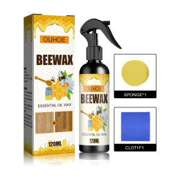 Home beeswax spray polishing and scratch protection floor kit