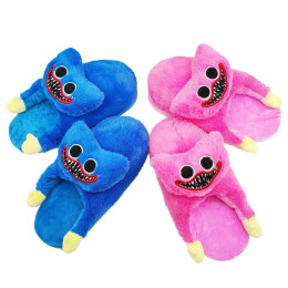 Home-style half-covered plush cartoon slippers