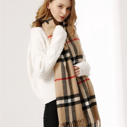 Classic plaid scarf for winter