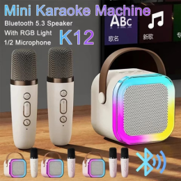 Wireless Portable Karaoke Machine with One or Two Mics