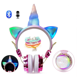 Head-mounted Unicorn Wireless Bluetooth Headphones