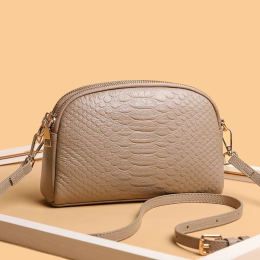 Luxury Crocodile Pattern Genuine Leather Shoulder Crossbody Bag