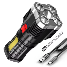 5LED high brightness rechargeable flashlight