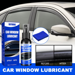 Car window lubricating spray