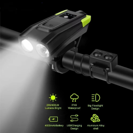 T6 bicycle strong light (front light + tail light)