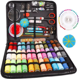 Portable 183-piece sewing kit