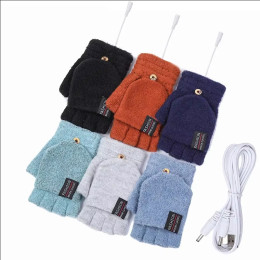 USB Heating Half Finger Gloves
