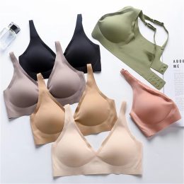 Seamless Push-Up V-Neck Women's Bra