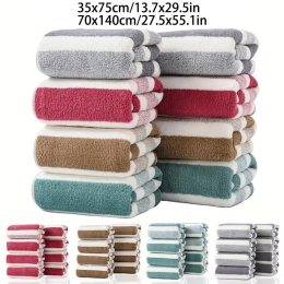 Quick Dry Striped Towel Bath Towel Set
