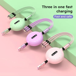 Retractable 3-in-1 Charging Cable