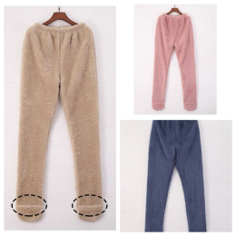 Warm Fleece Lined Plush Footed Pyjama