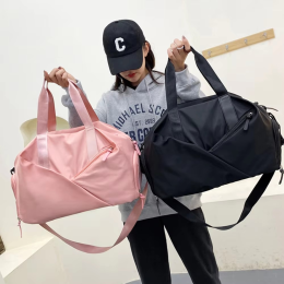 Portable wet and dry storage travel bag
