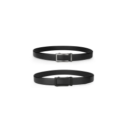 Men's leather automatic buckle belt