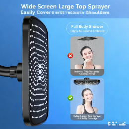 Household bath booster shower head overhead spray large shower