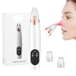 Electric blackhead remover usb charging vacuum suction pore cleaner with lcd screen blackhead removal tools for skin care