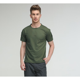 Fan Tactical Short Sleeve T-shirt Mens Summer Outdoor Quick Dry Hiking Sports Training T Shirt