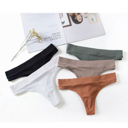 Women's cotton briefs thong g-string female panties sexy cotton briefs