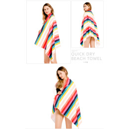 Double sided fleece absorbent beach towel