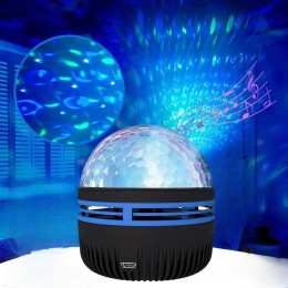 Cosmic sky projecting night lamp with music
