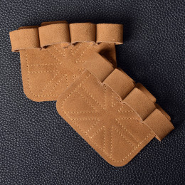 Cowhide fitness non-slip half finger gloves